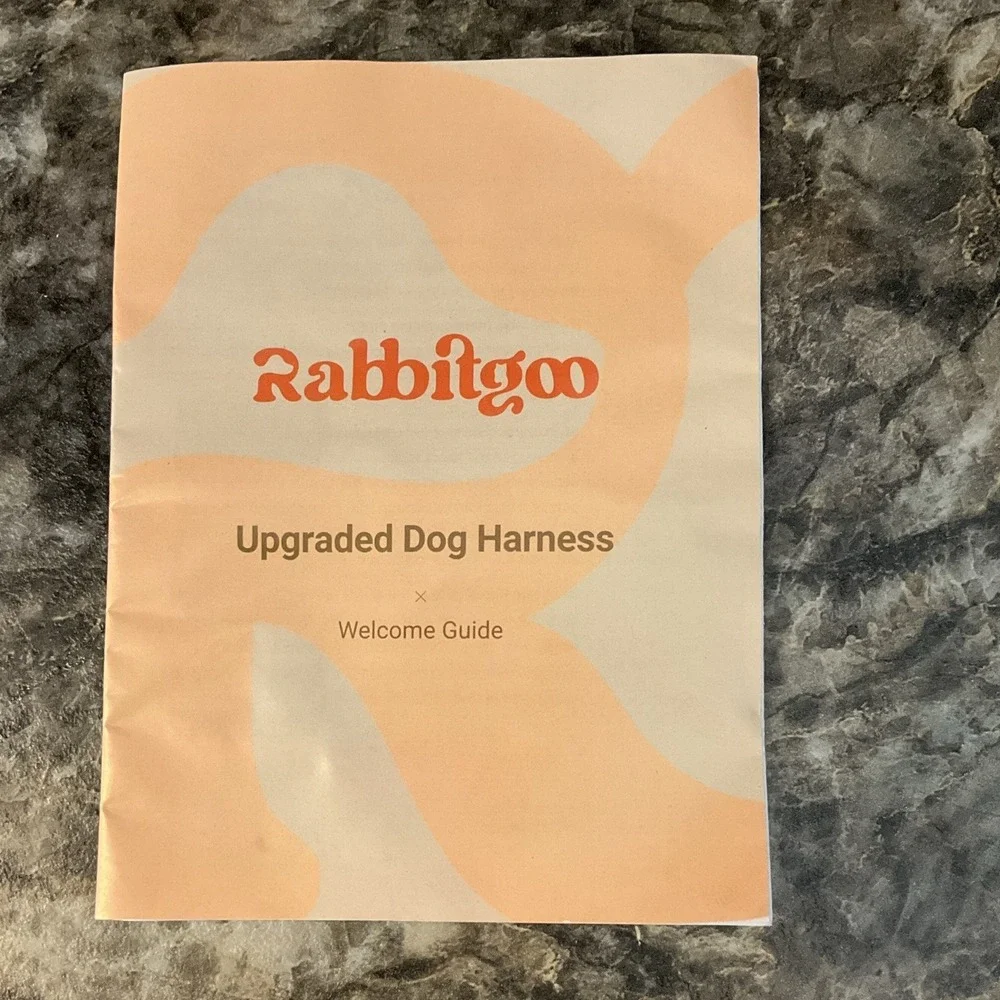 rabbitgoo Upgraded Dog Harness Reflective Adjustable Mesh Blue/Black Size M